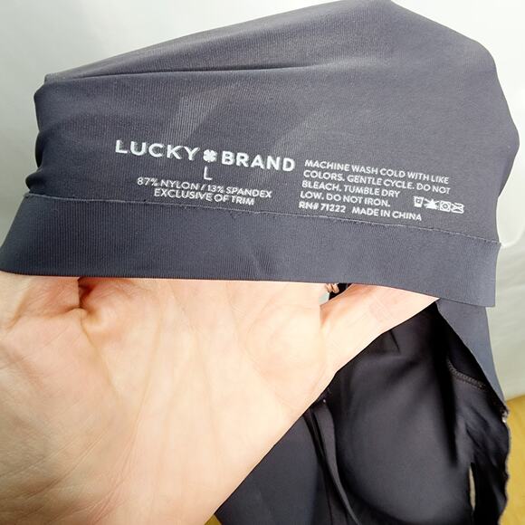 Lucky brand Gray Nylon & Spandex Non underwire Lounge Lightweight  Bra Size L - Picture 2 of 5